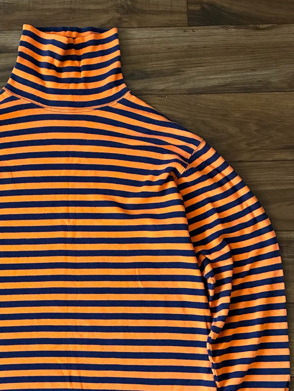 VTG J.Crew Women’s Striped Turtleneck Long Sleeve Size Large Orange Shirt